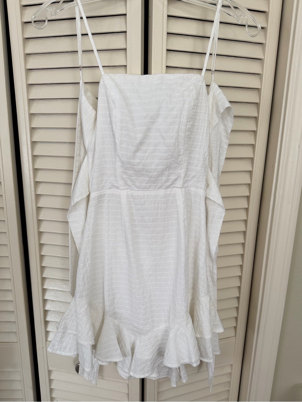 Hello Molly White Textured Bow Mini Dress XS - Picture 6 of 9